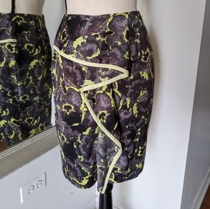 Rachel Roy lime multi color skirt SiZe 2